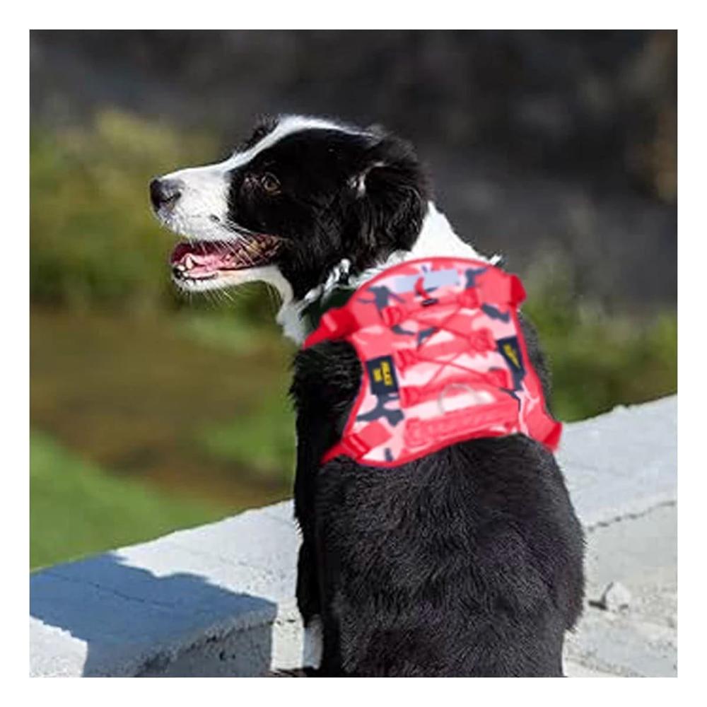 Pechera Chalecos Tactico para Perro Rojo Durable y Facil de Usar Y+Ligas Regalo