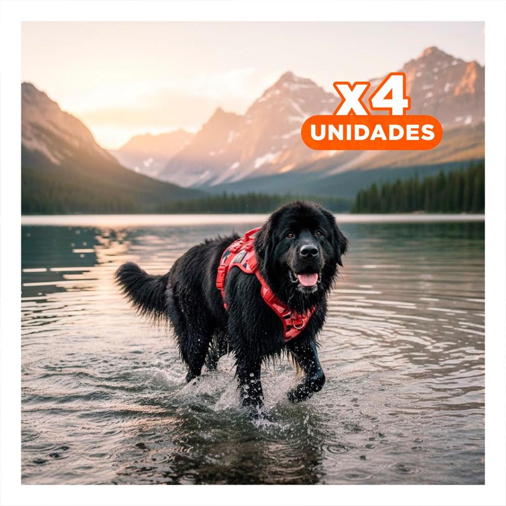 Pack4 Chaleco Chalecos Tactico para Perro Rojo Confortable y Duradero para Caminar
