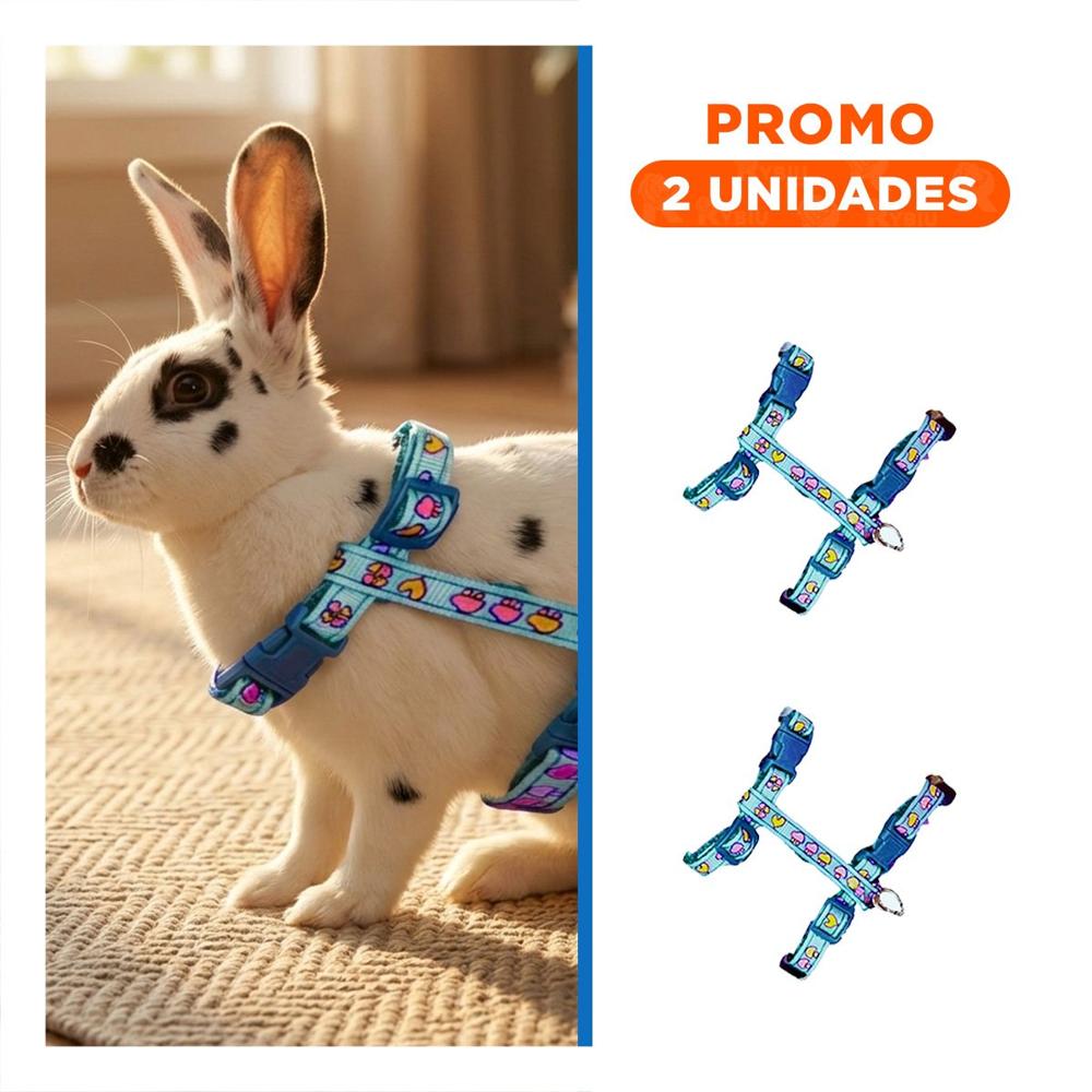 Pack2 Chaleco Resistente para Conejo y Gato Delgado Celeste