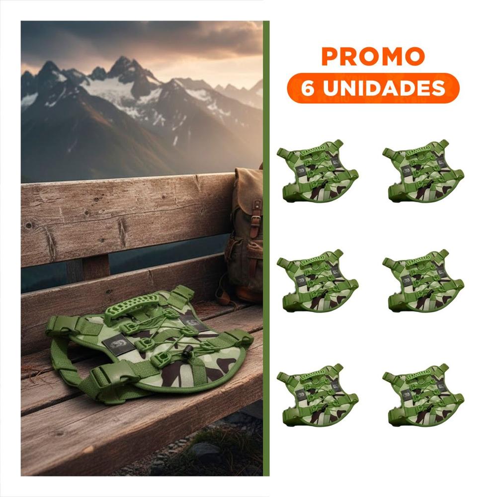 Pack6 Pechera Para Perro Verde Oscuro Chaleco Tactico Resistente Y Comodo