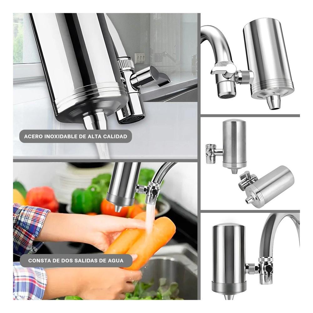 Equipo Funcional de Agua Purificada en Acero Plateado para Cocina