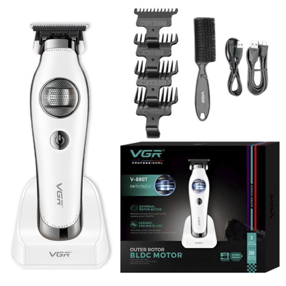 Máquina Cortapelo Profesional Recargable Trimmer Barba 7200RPM Corte Preciso 0.1mm Blanco