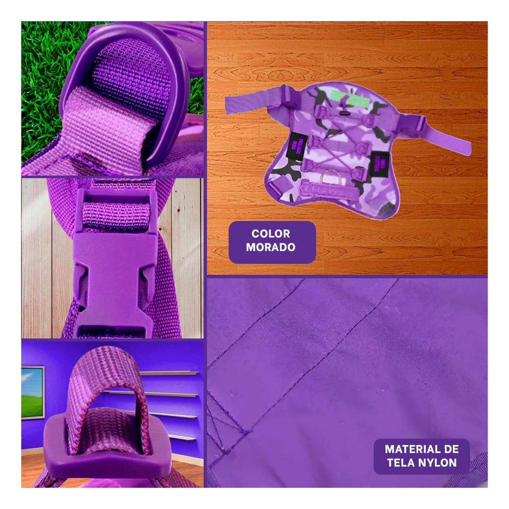 Cinturon Para Perro Grande Morado Talla L Para Paseos Diarios Y+Post It