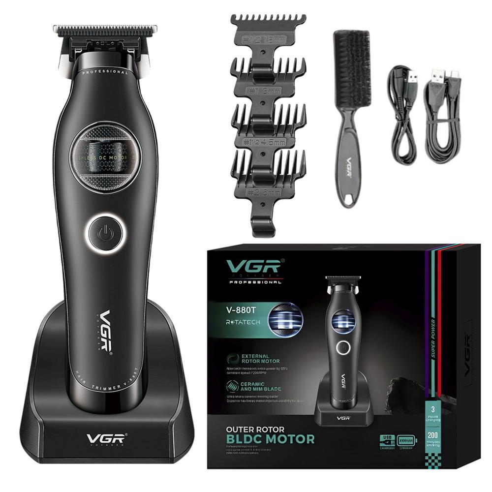 Cortadora Pelo Patillera Vgr V-880t Rotatech Bldc 7200rpm Negro