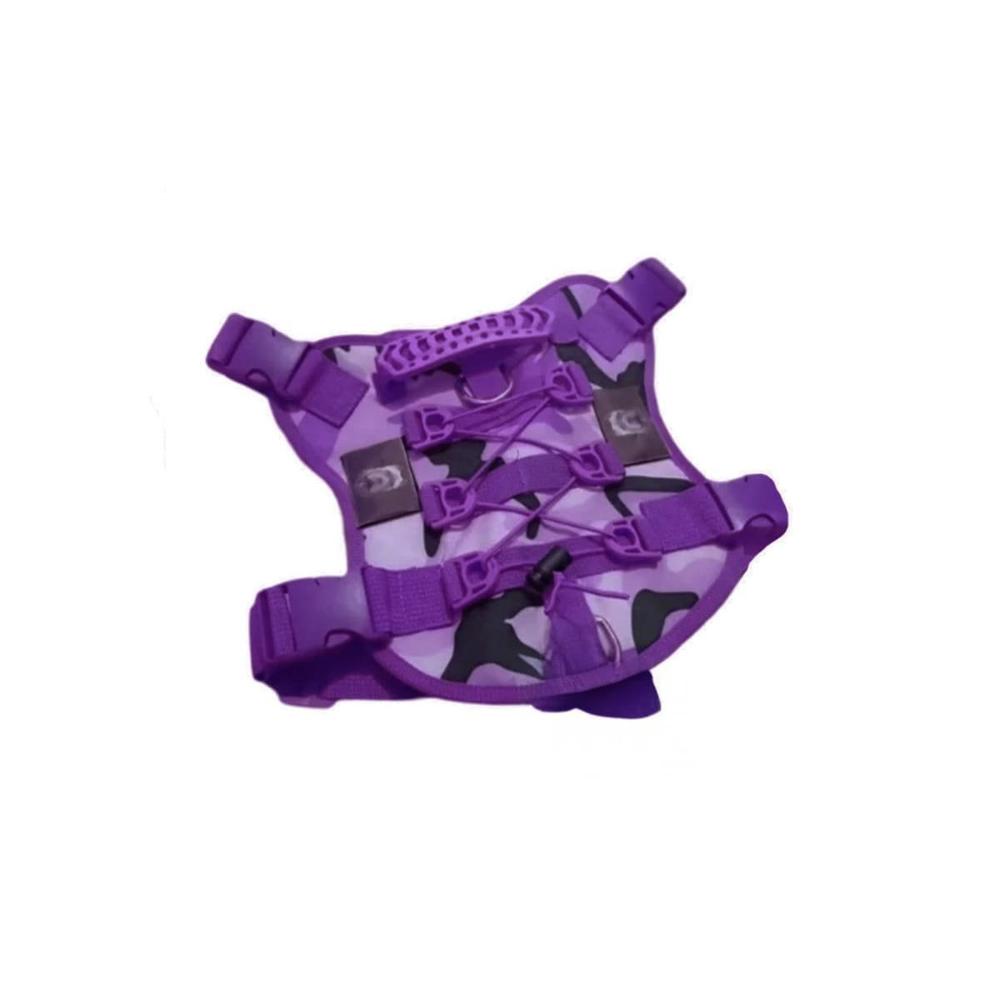Pechera Para Perro Grande Morado Talla L Con Ajuste Ajustable Y+Papel Regalo