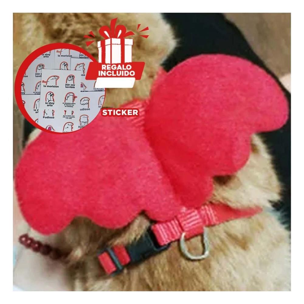 Protector Rojo Pet con Alitas Pequenas Ligero y Comodo Y+Regalo Sticker