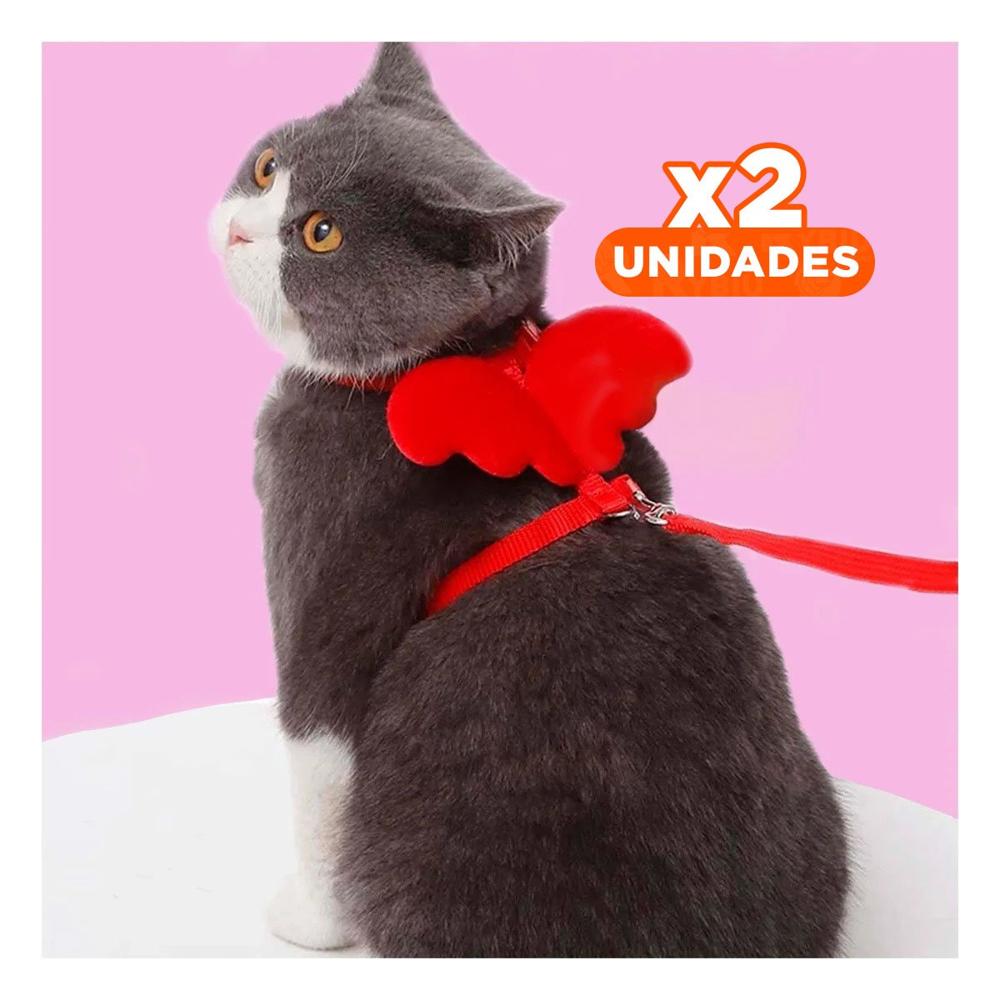 Pack2 Protector con Alitas Pequenas Rojo Pet Ajustable y Comodo Y+Regalo Sticker