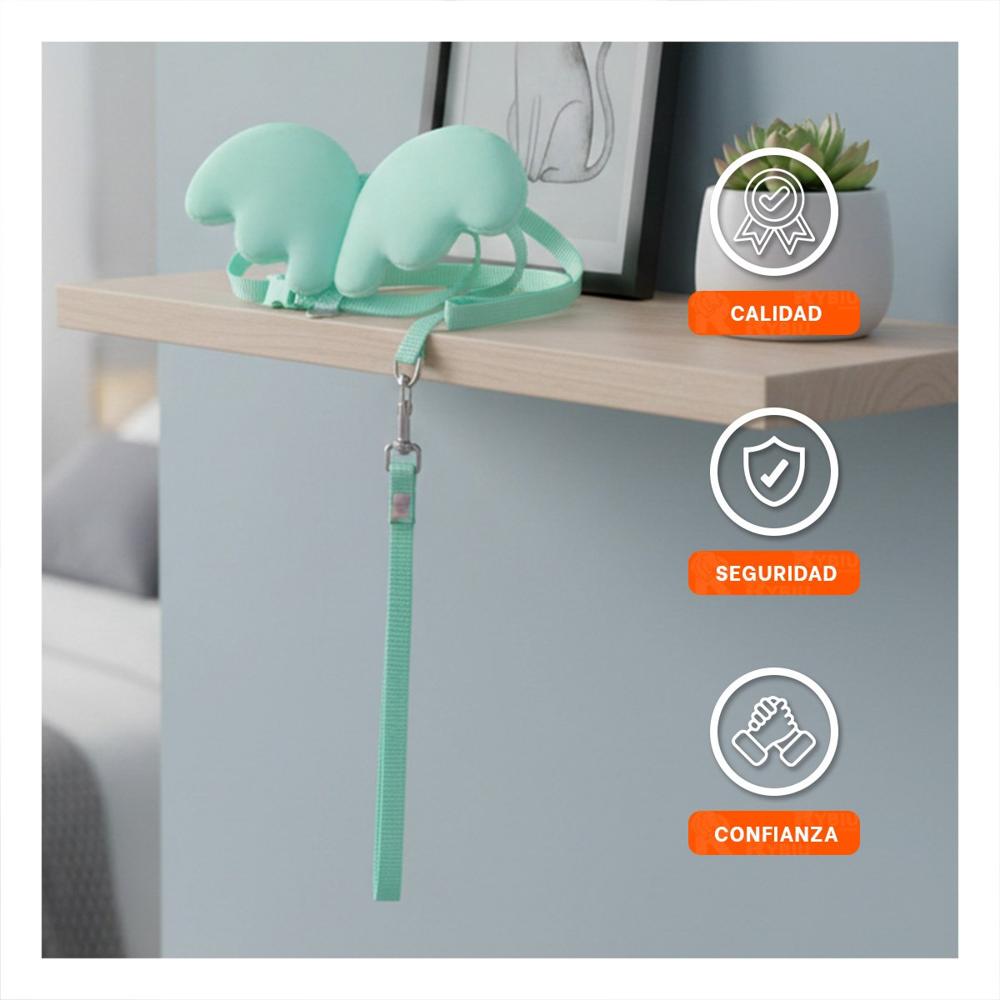 Arnes Regulable Pet con Alitas Pequenas Turquesa para Perros Pequenos