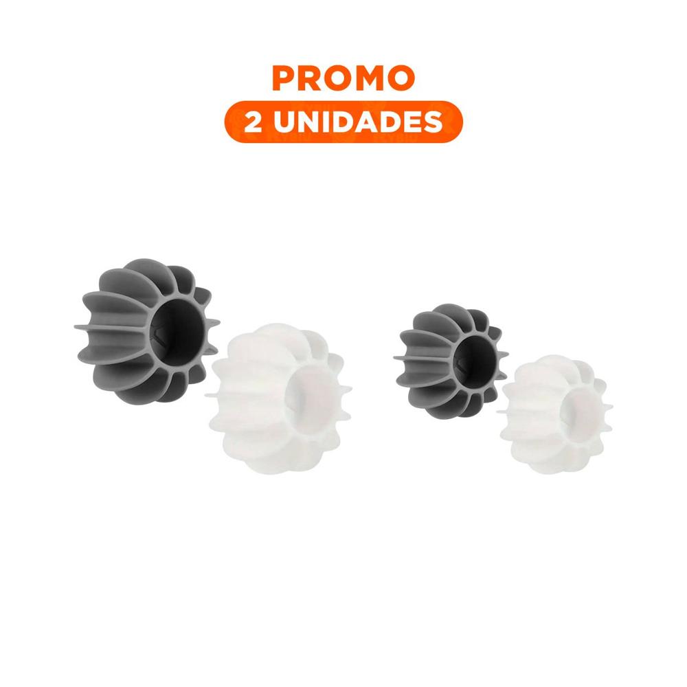 Pack2 Bolitas Deserredante Ropa 6 Pzs Blanco Y Plomo Para Ropa Limpia Y Suave