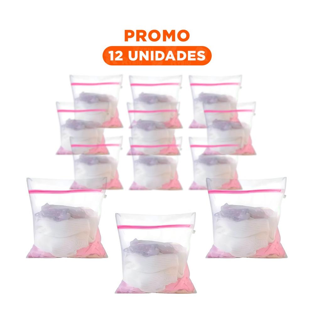 Pack12 Saco Resistente Blanca para Lavado de Ropa Delicada Y+Regalo Sticker