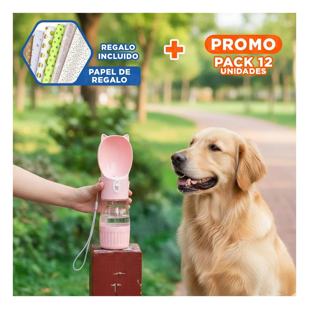Pack12 Aplicador Recargable Gato Rosado para Viajes Cortos Y+Papel Regalo