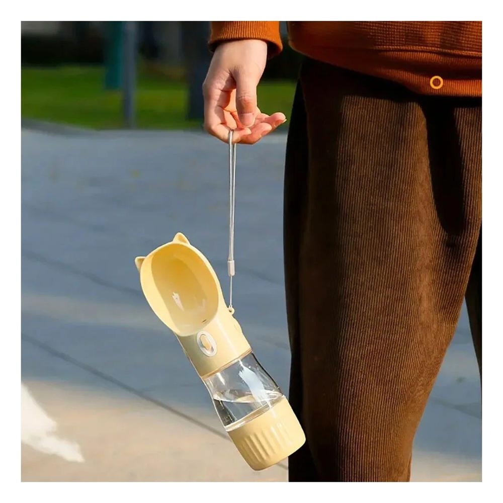Envase Portatil Gato Amarillo para Liquidos de Higiene Y+Ligas Regalo