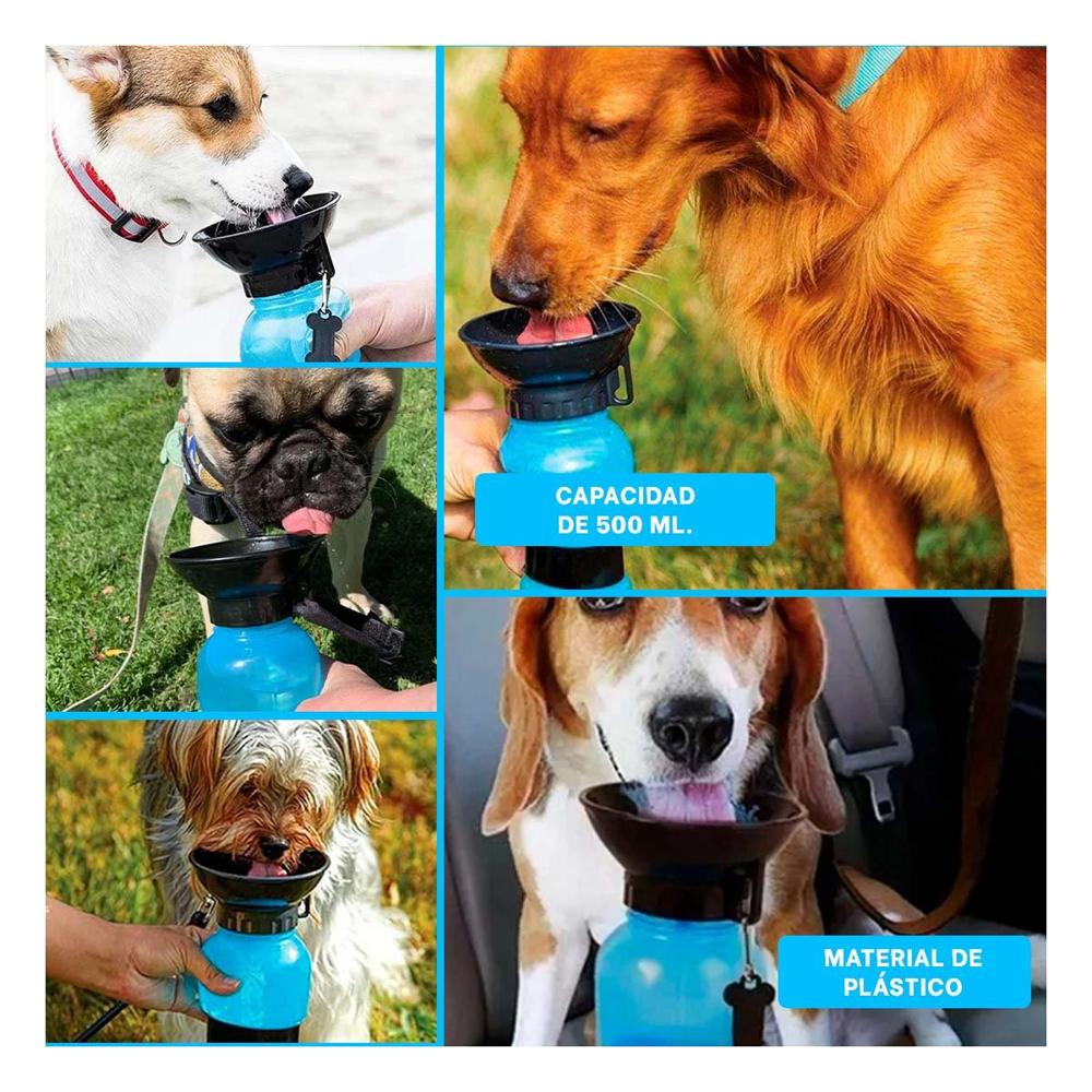 Envase de Agua para Perro Aqua Dog Azul Practico Y+Post It