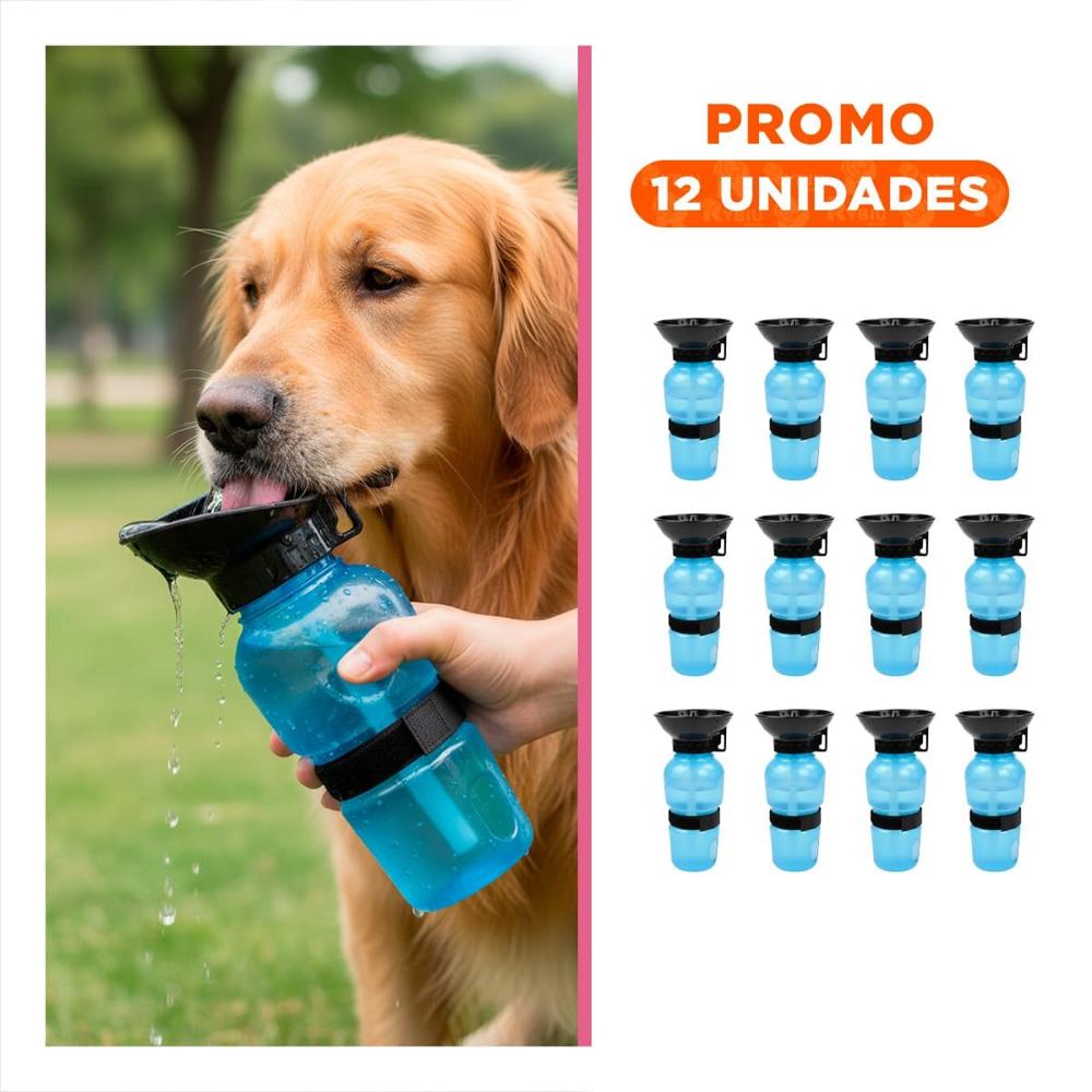 Pack12 Contenedor Azul Aqua Dog para Agua de Mascota Y+Regalo Sticker