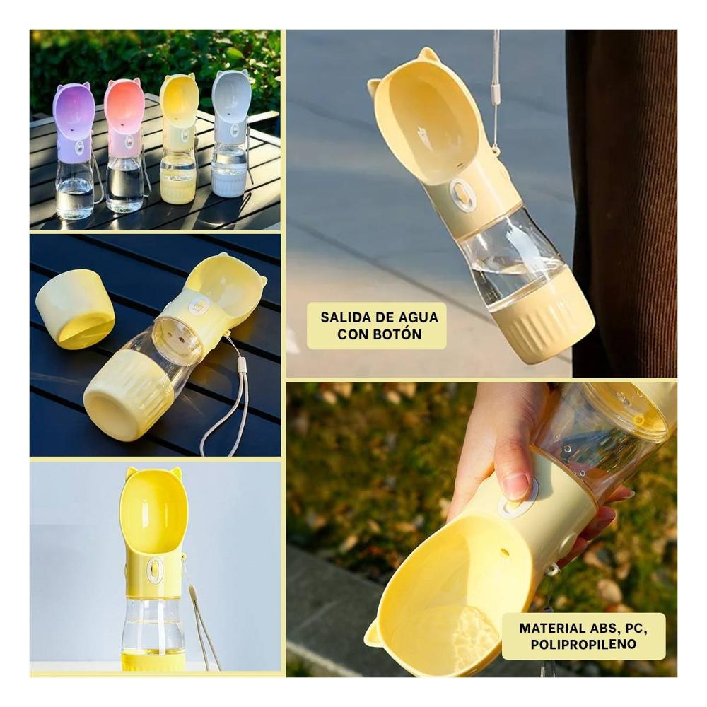 Envase Compacto Gato Amarillo Diseno Atractivo Y+Post It
