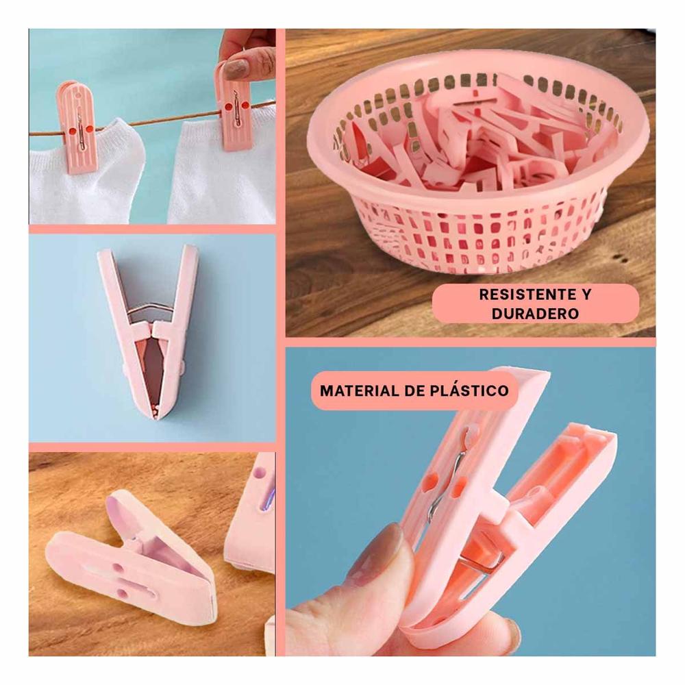 Accesorio Rosado Claro Redondo para Ganchos de Ropa Durable y Comodo