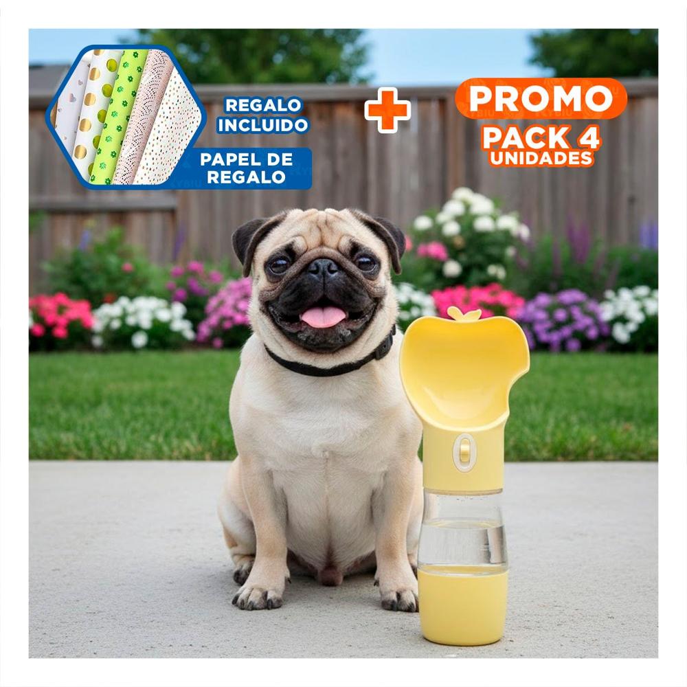 Pack4 Envase Compacto Tipo Manzana Amarillo Y+Papel Regalo