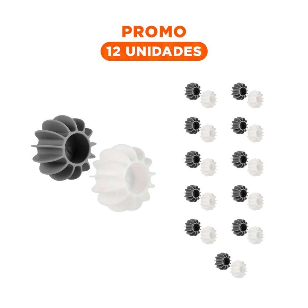 Pack12 Pelotas Deserredante Ropa 6 Pzs Blanco Y Plomo Para Mantener Prendas Y+Regalo Sticker