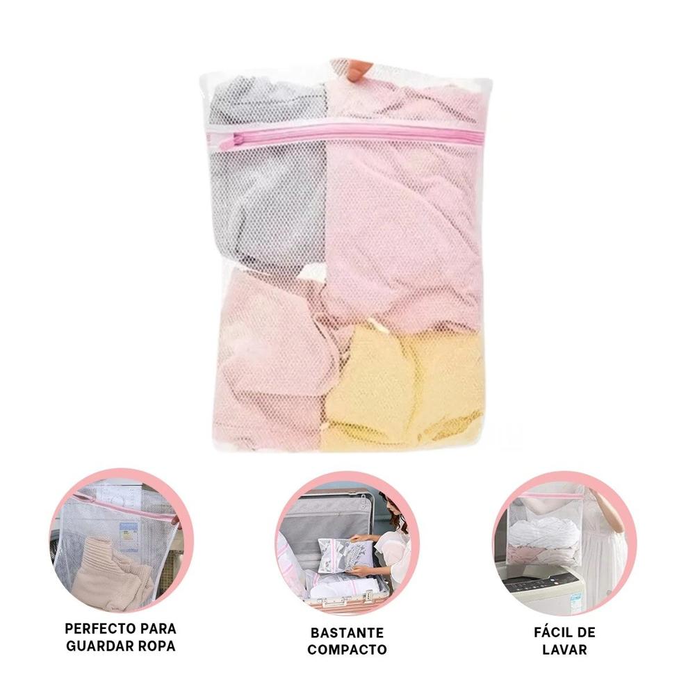 Cubo de Tela Blanca para Lavado de Ropa Hogar y Dormitorio Y+Ligas Regalo