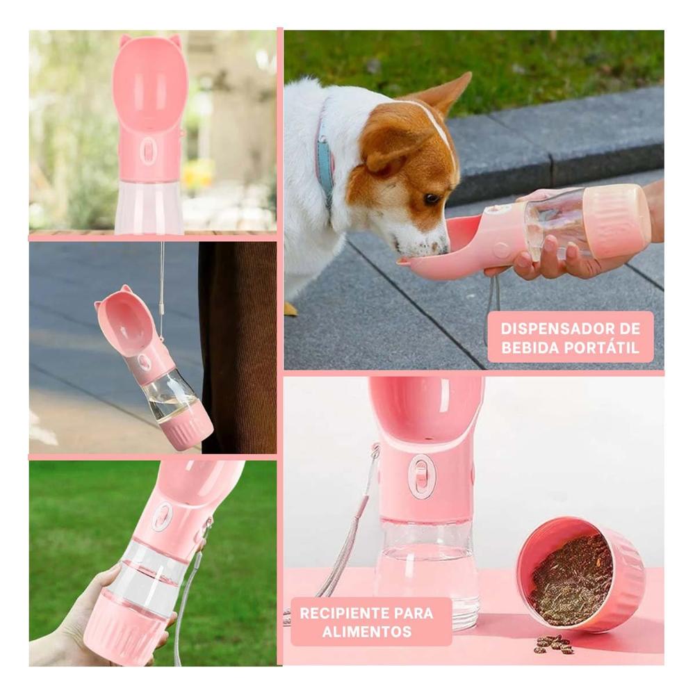 Envase Compacto Gato Rosado Diseno Atractivo Y+Post It