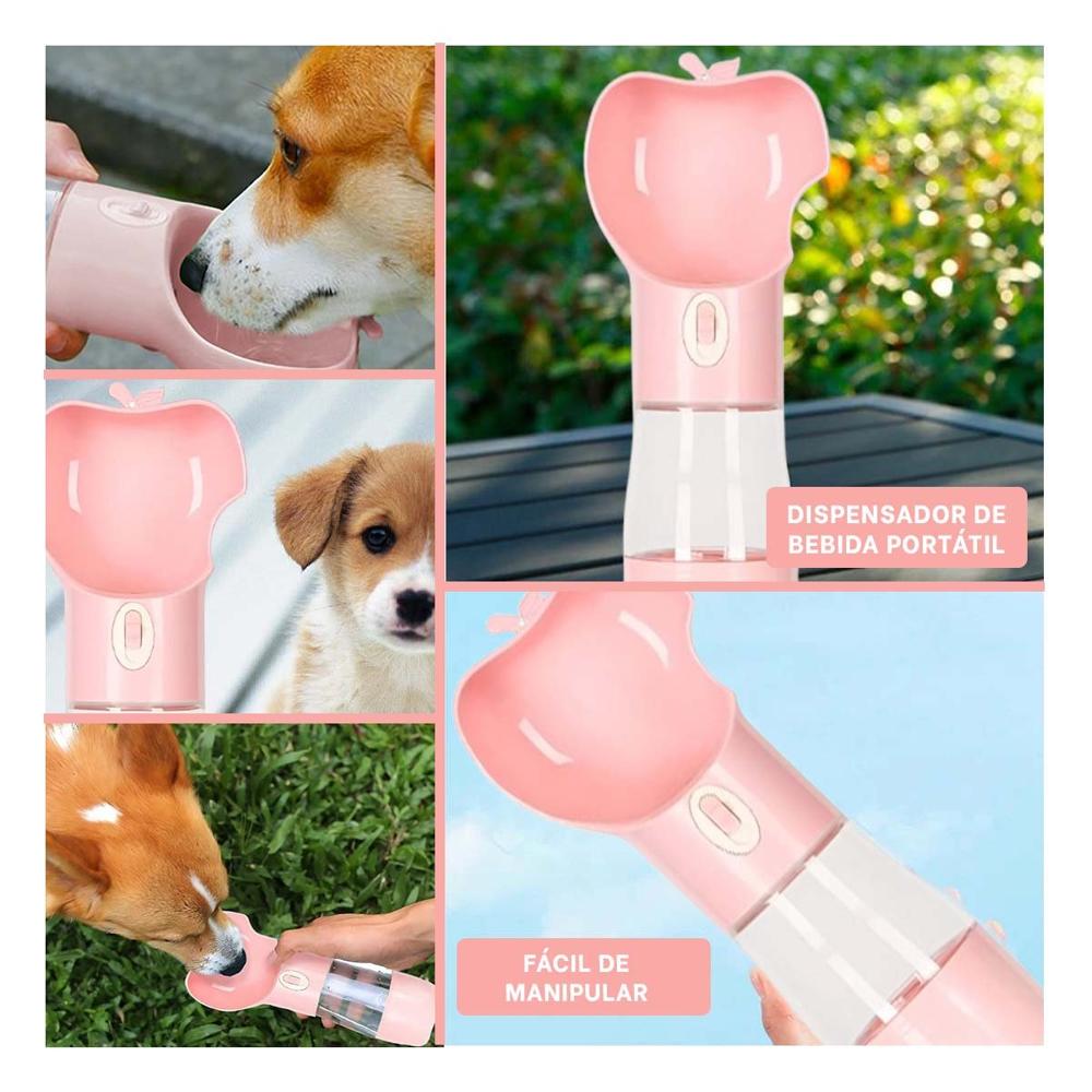 Recipiente Compacto Tipo Manzana Rosado Y+Post It