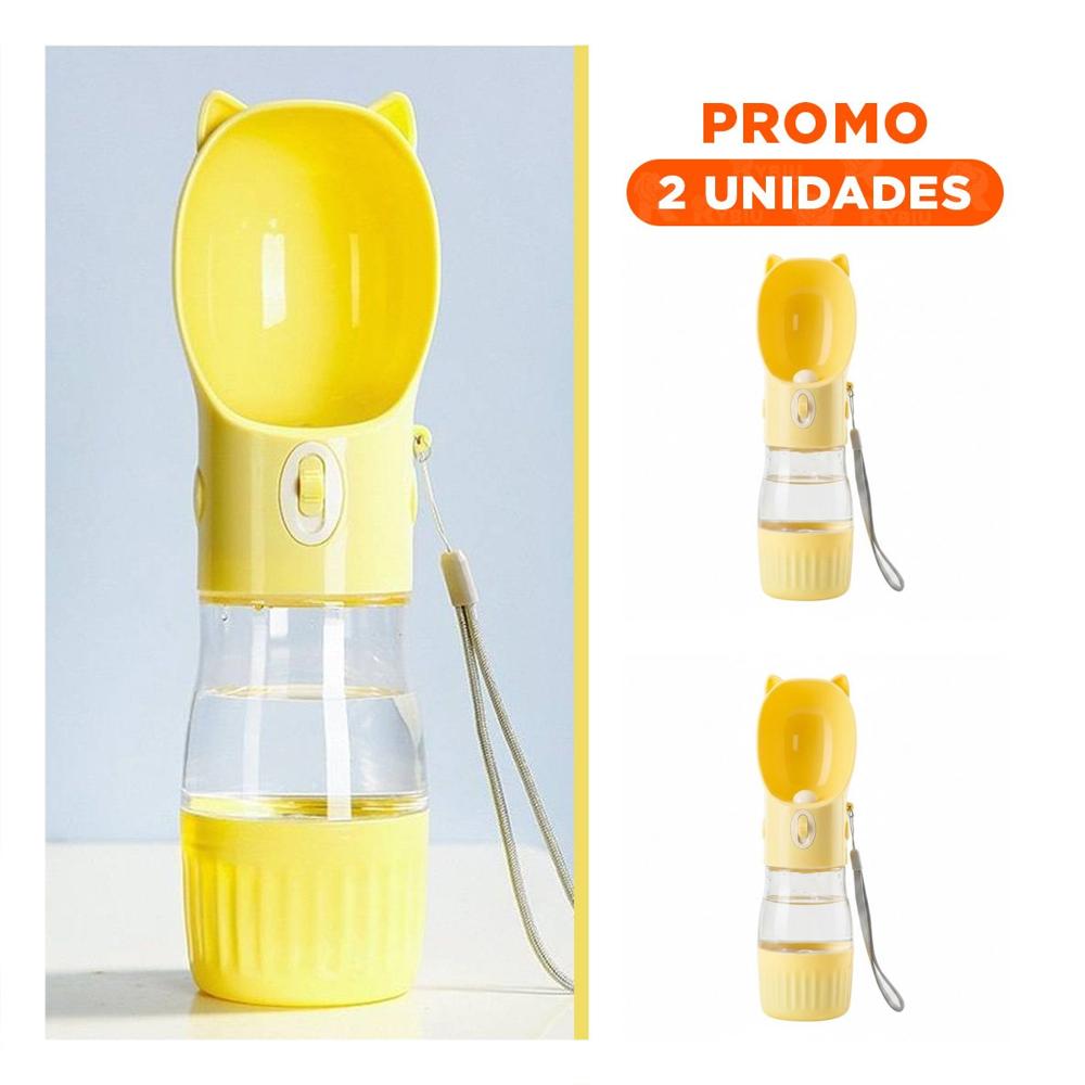 Pack2 Envase Recargable Gato Amarillo para Traslado Diario
