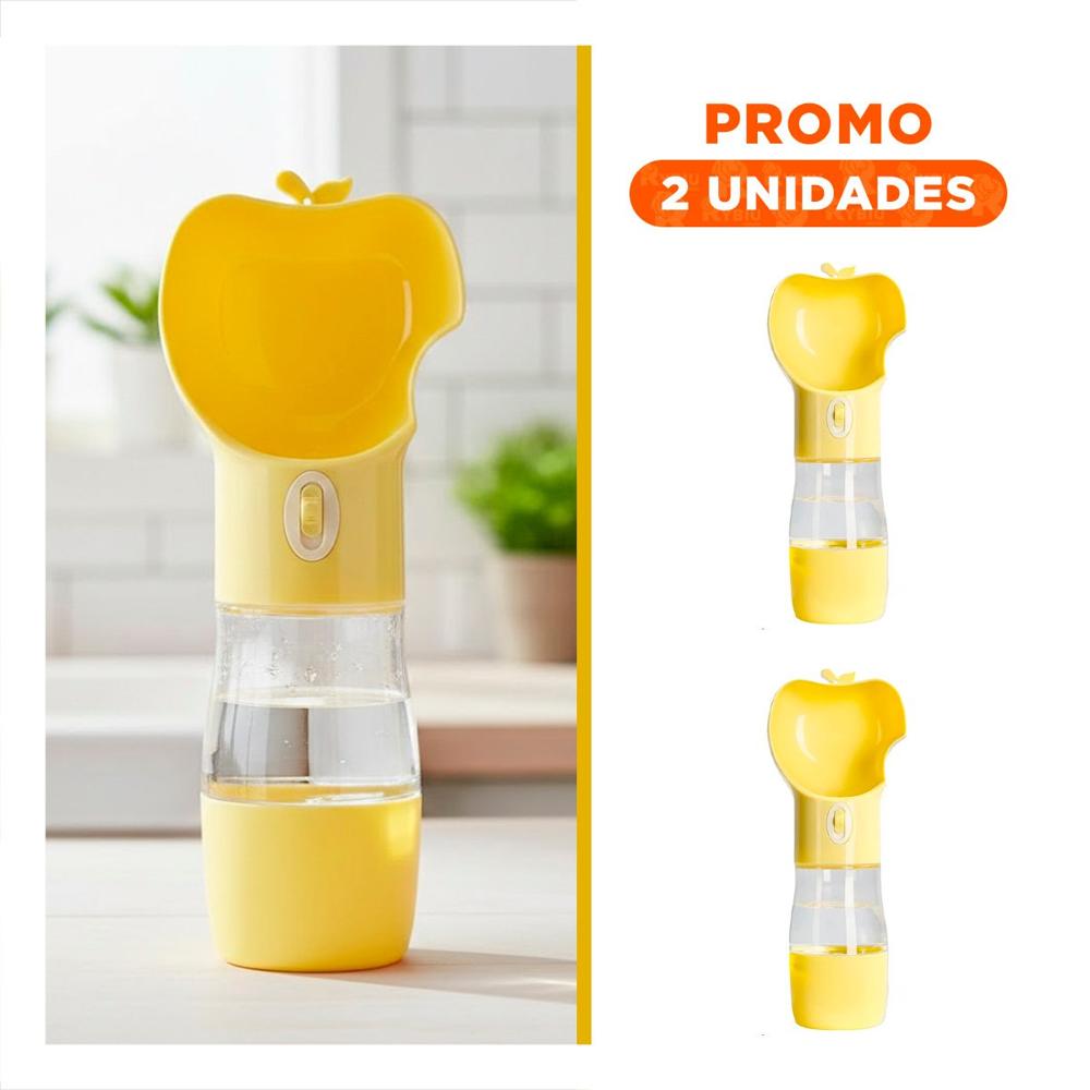 Pack2 Recipiente Portatil de Diseño Manzana Amarillo