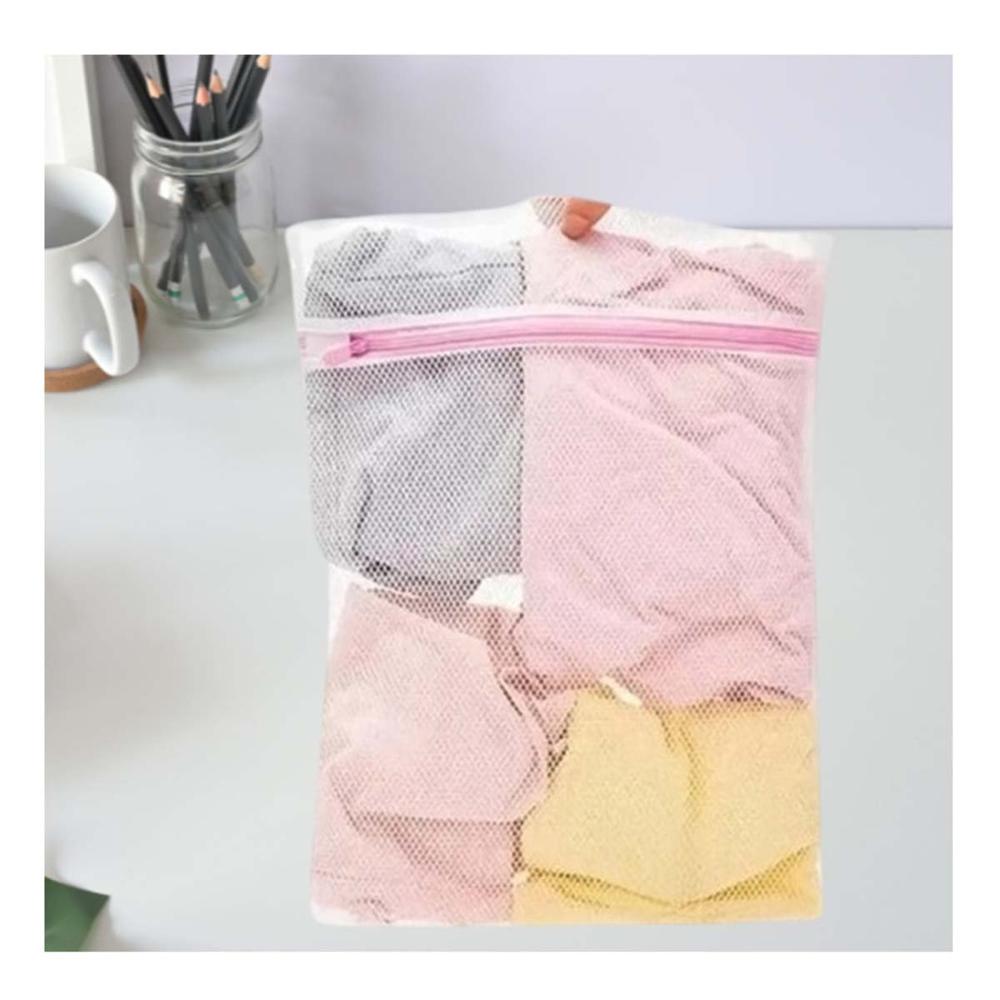 Cubo de Malla Blanca para Ropa Sucia y Facil de Transportar Y+Post It