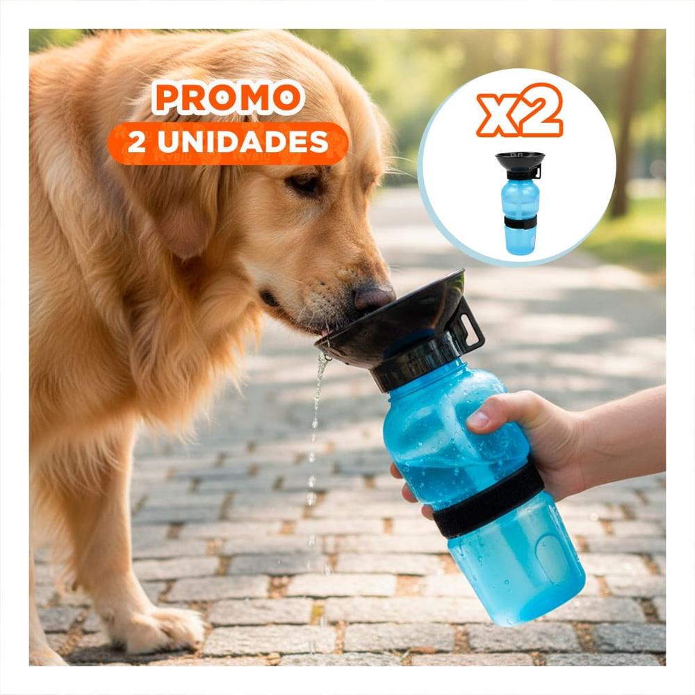 Pack2 Recipiente de Agua para Mascota Aqua Dog Azul Y+Regalo Sticker