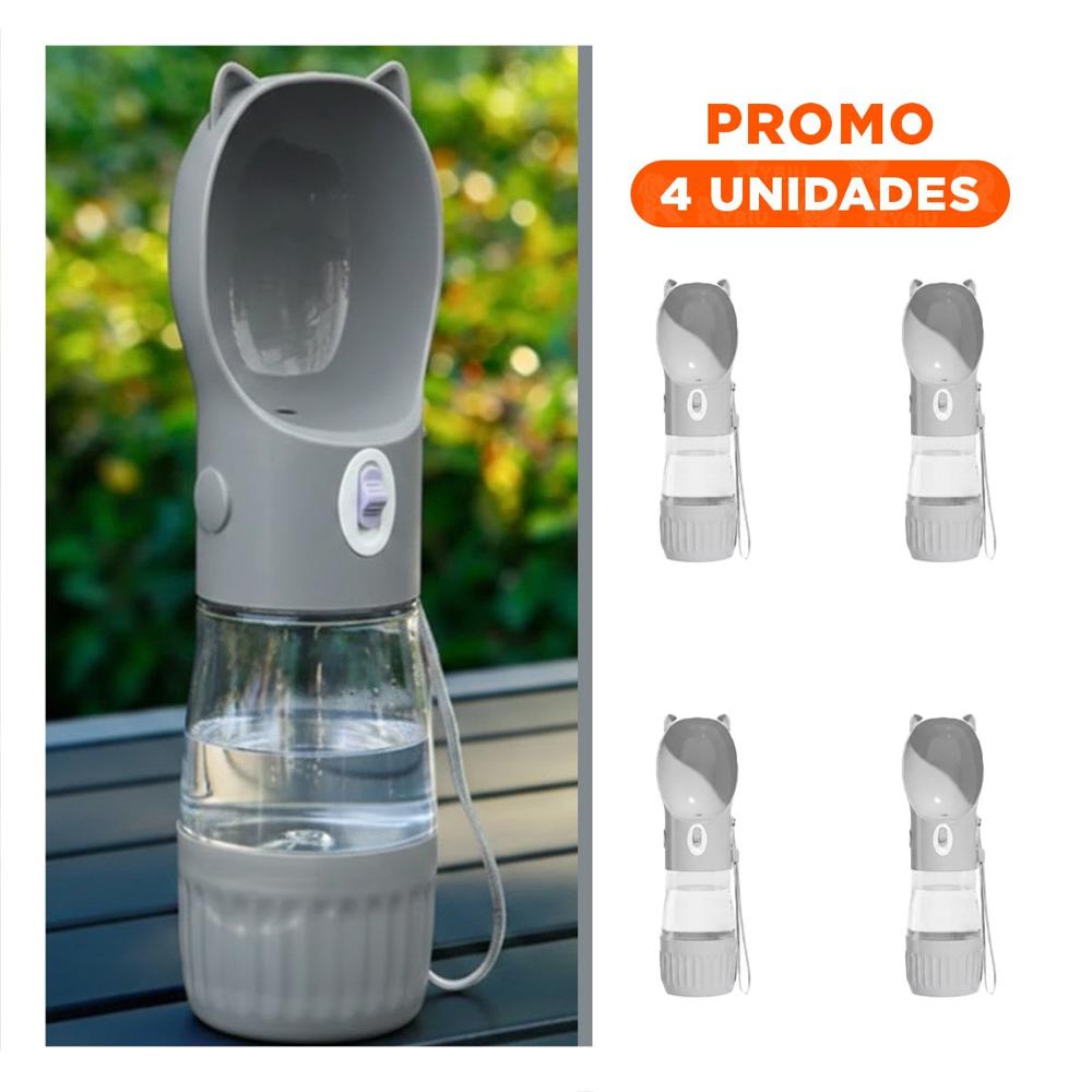 Pack4 Botella Recargable Gato Plomo para Uso Diario Y+Regalo Sticker