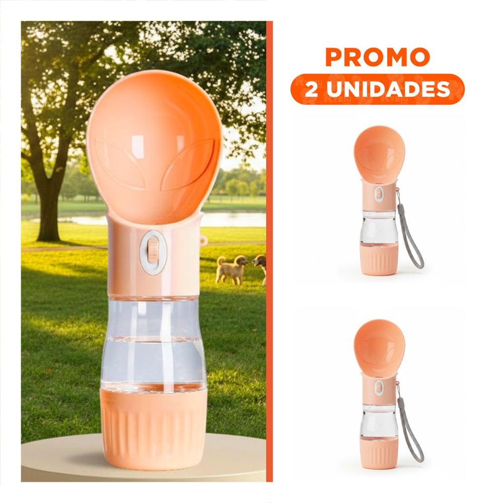 Pack2 Recipiente Moderno Diseno Ovni Naranja Funcional