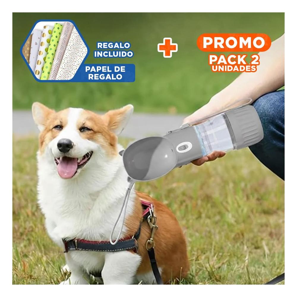 Pack2 Envase Practico Gato Plomo para Cartera Pequena Y+Papel Regalo