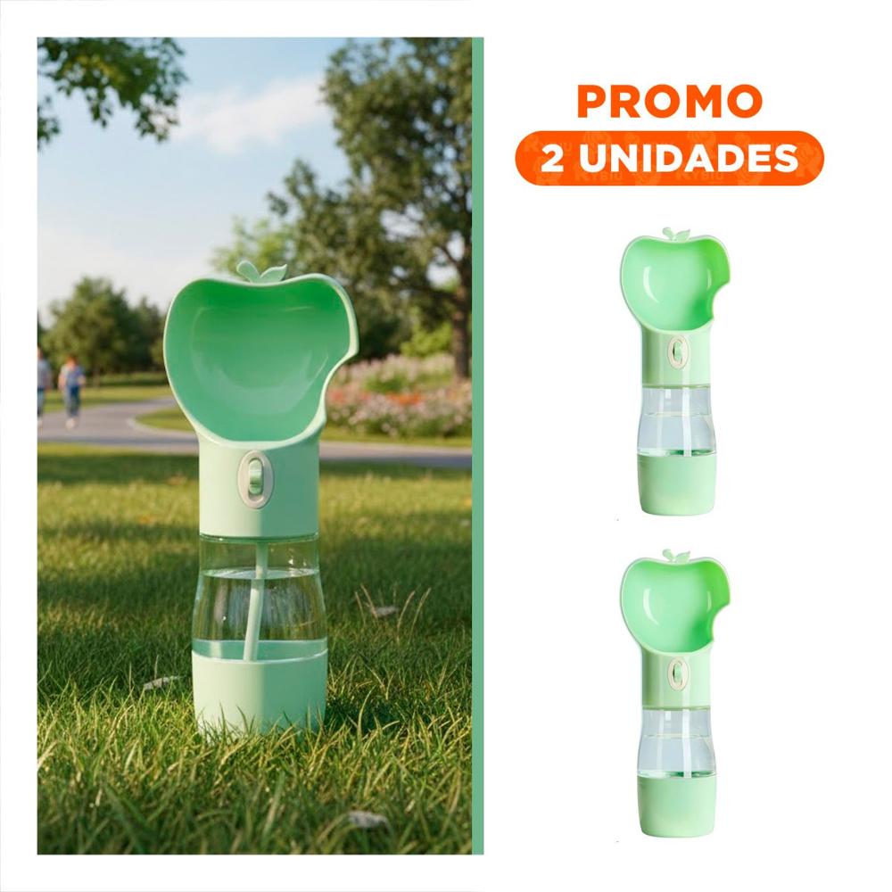 Pack2 Recipiente Portatil de Diseño Manzana Verde