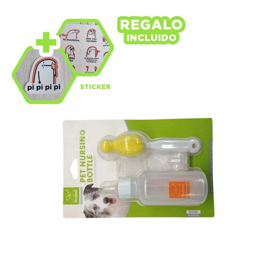 Mamadera Medidora para Mascotas 120ml Transparente Practica Y+Regalo Sticker