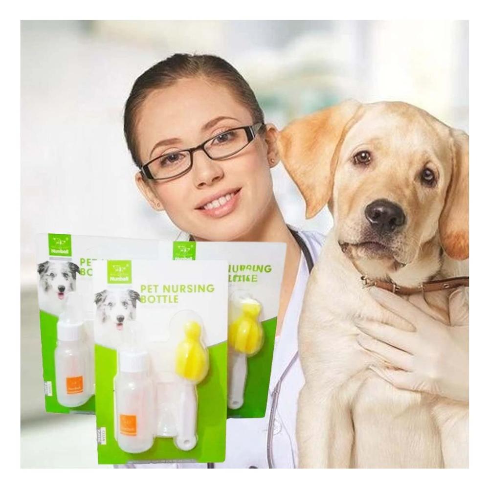 Biberon Pequeno para Mascotas 120ml Transparente Facil Limpieza
