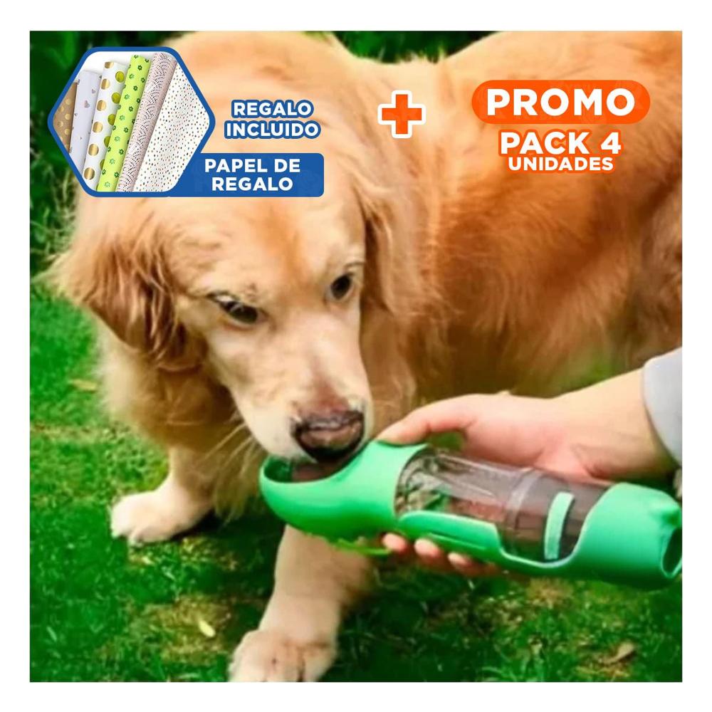 Pack4 Elemento 4 en 1 Dispensador con Bolsita Verde Mediano Resistente Y+Papel Regalo