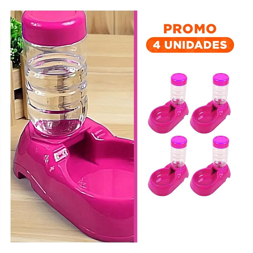 Pack4 Modulo de Agua Rosado para Mascota Comodo y Practico y Resistente Y+Regalo Sticker