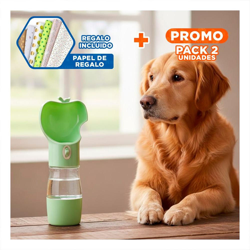 Pack2 Recipiente Portatil Verde con Forma de Manzana Y+Papel Regalo