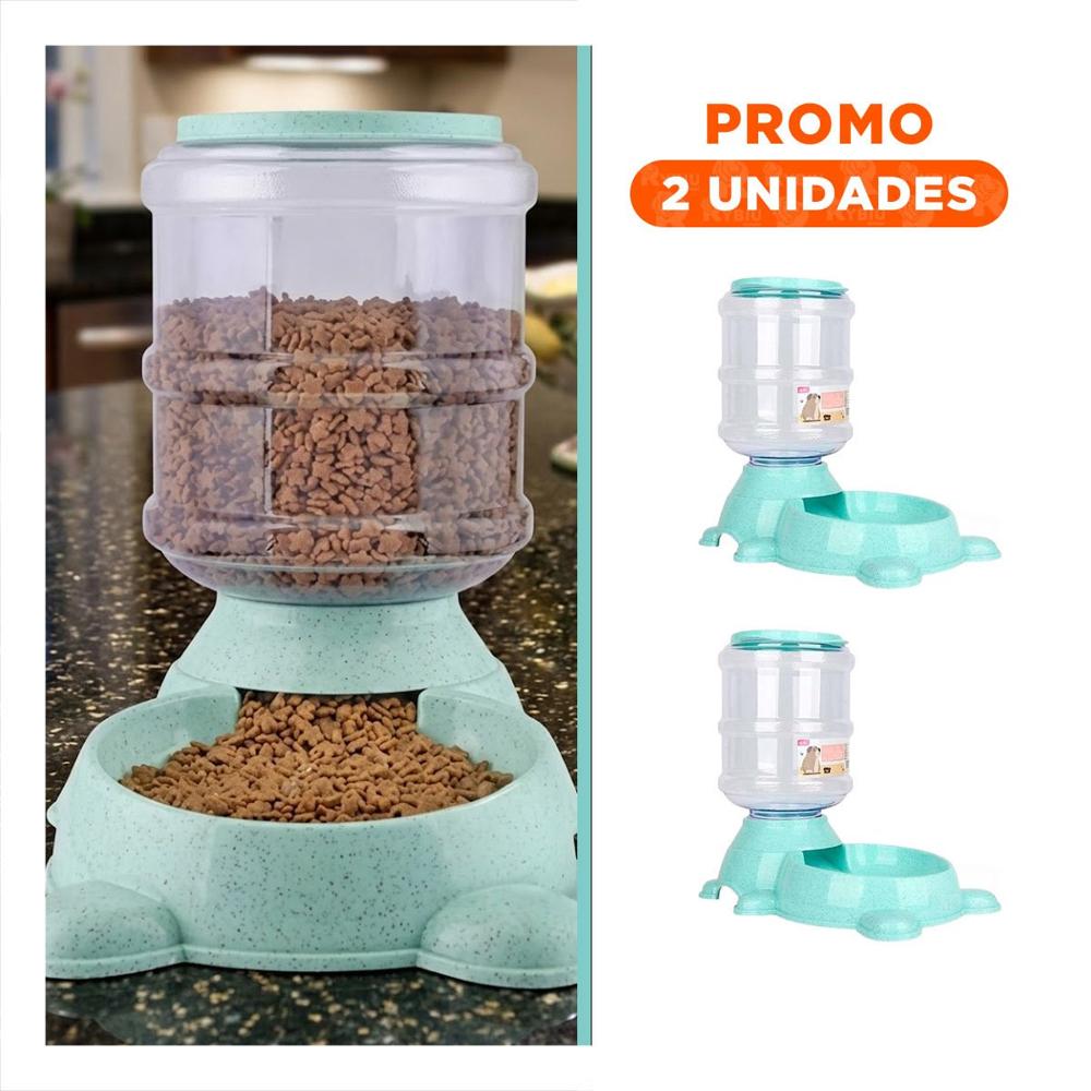 Pack2 Sistema Practico para Perro Circular con Bidon de Plastico Verde