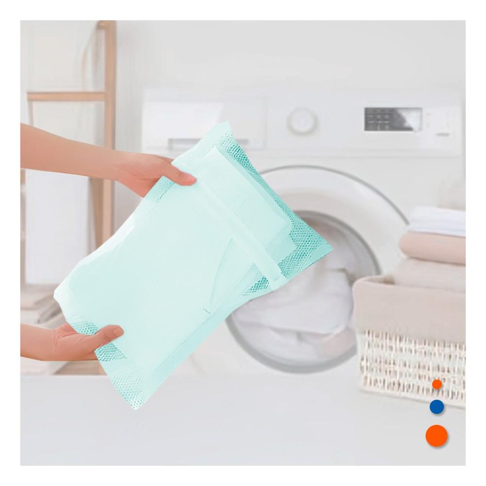 Funda Malla para Limpieza Ropa Formato Rectangular 40x30cm Celeste Seguro Y+Post It