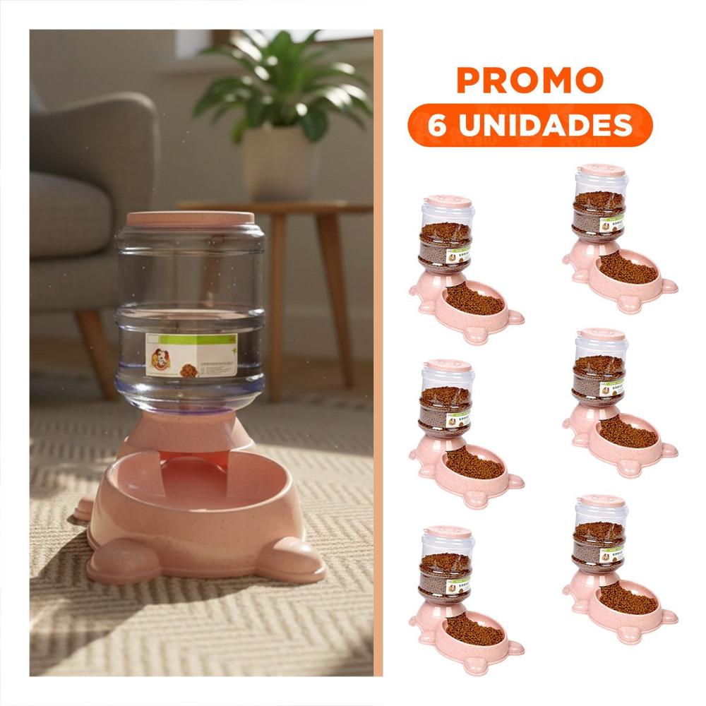 Pack6 Utensilio Elevado con Bidon Rosado, Facil y Practico