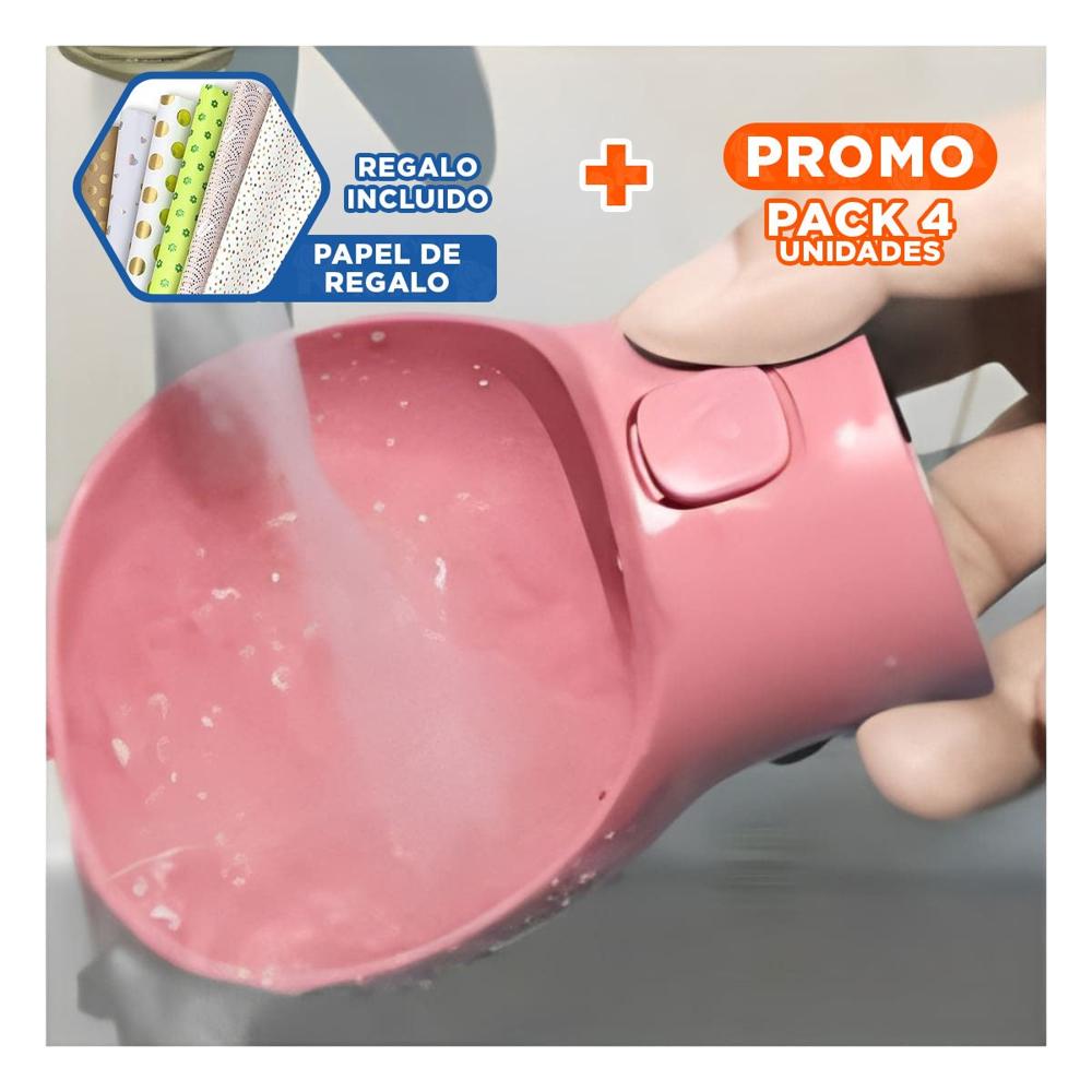 Pack4 Kit Portatil 4 en 1 Dispensador con Bolsita Rosado Mediano Y+Papel Regalo