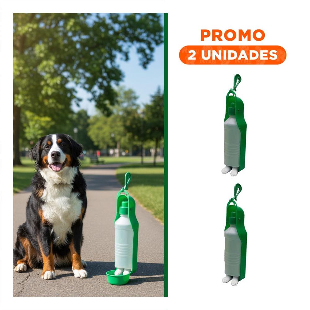 Pack2 Accesorio Compacto Verde para Mascota en Paseos y Viajes