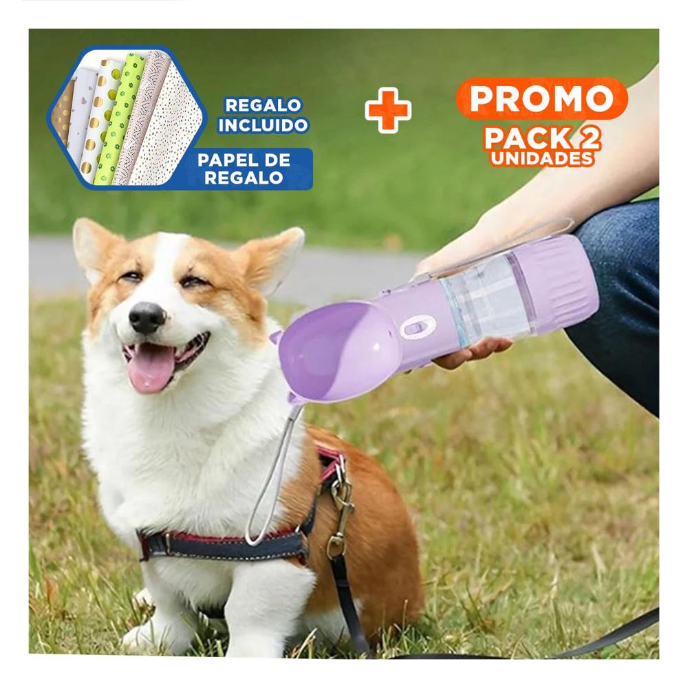 Pack2 Envase Practico Gato Lila para Cartera Pequena Y+Papel Regalo