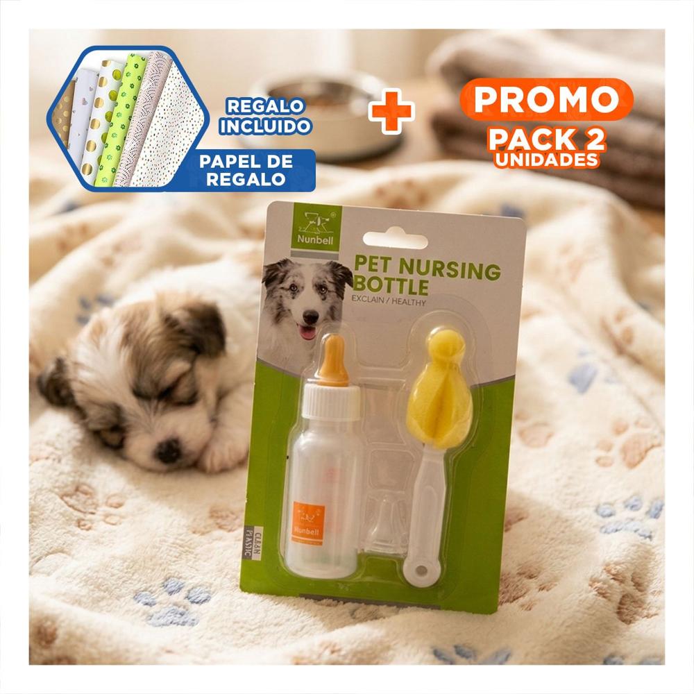 Pack2 Envase Transparente 120ml para Lactancia Animal Seguro Y+Papel Regalo