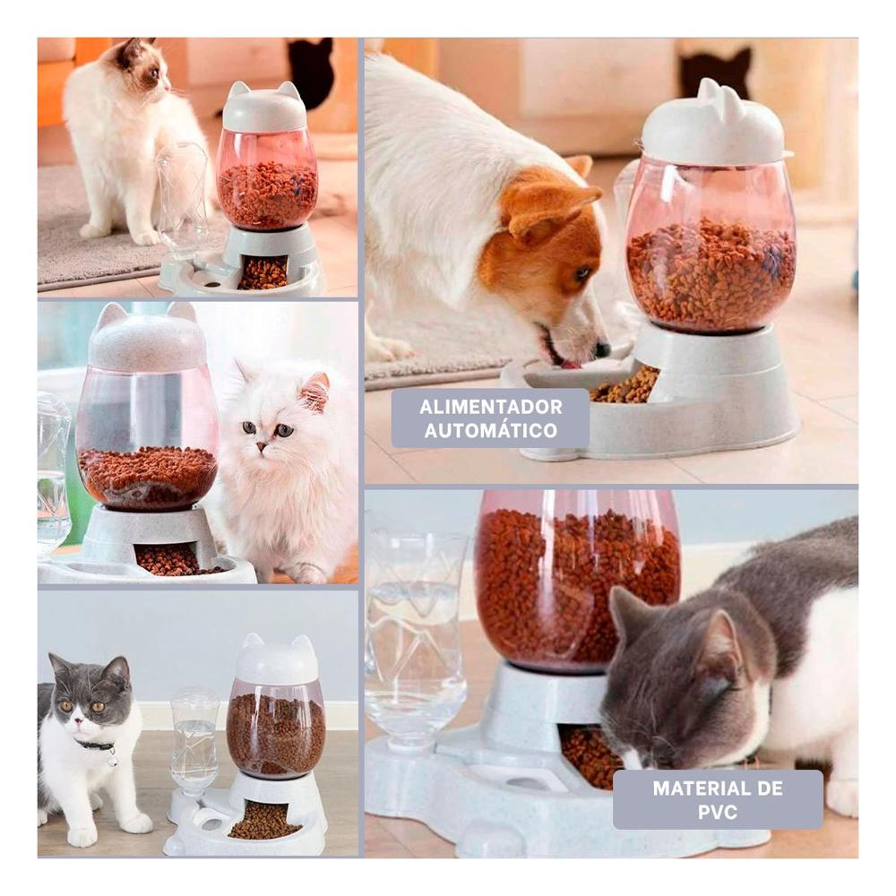Alimento para Gato con Bebedero Pet Blanco Blanco Comodo Y+Post It