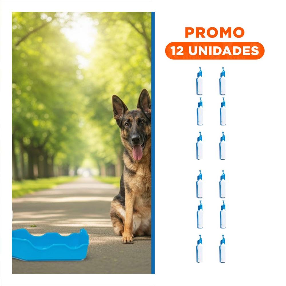 Pack12 Solucion Funcional Celeste para Mascota en Paseos Diarios Y+Regalo Sticker