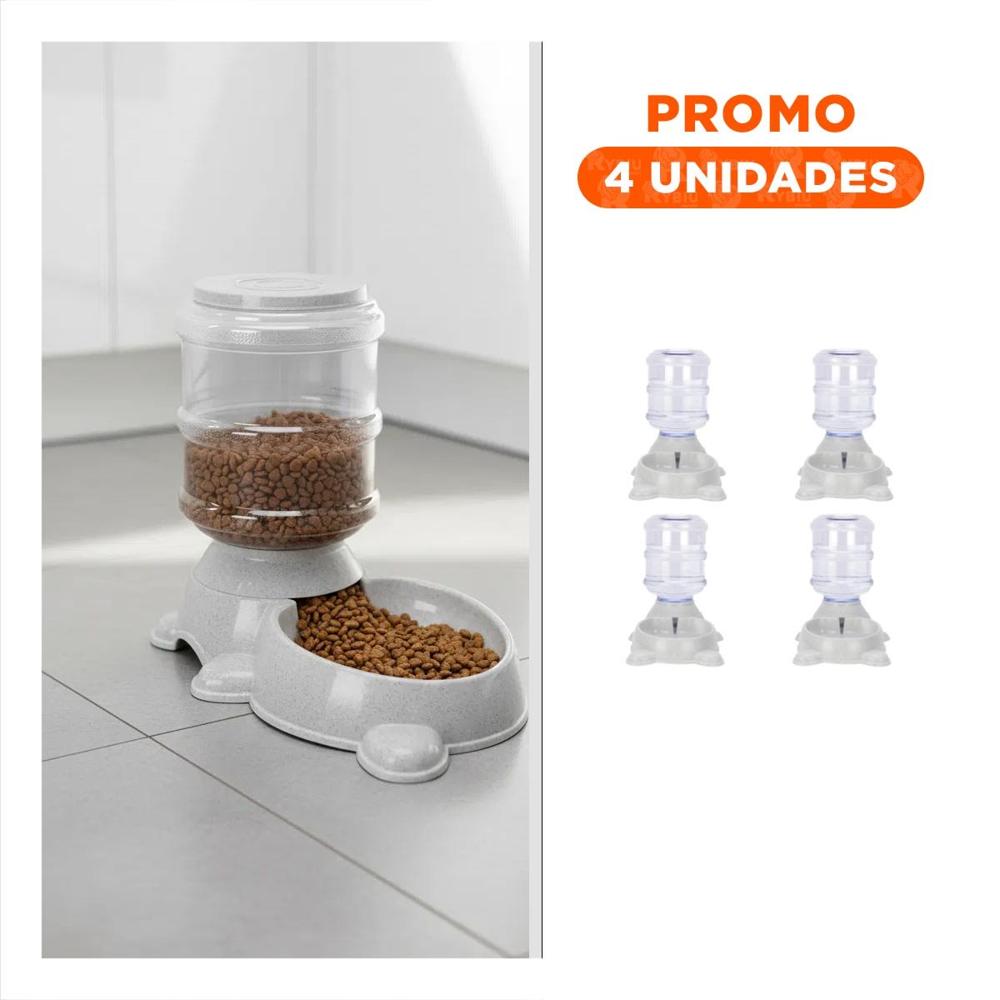 Pack4 Dispositivo de Agua para Perro Circular con Bidon de Plastico Plomo Y+Regalo Sticker