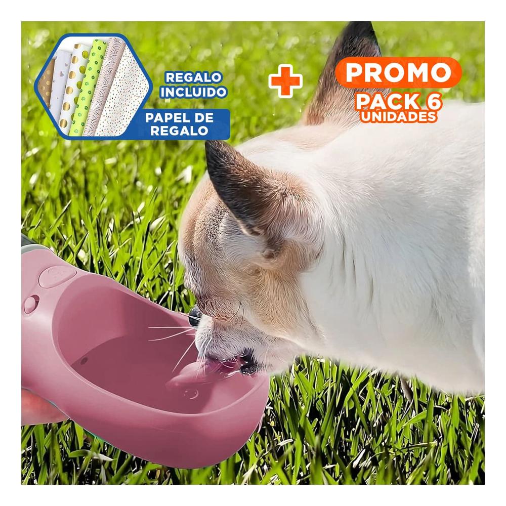 Pack6 Modulo Portatil 4 en 1 Dispensador con Bolsita Rosado Mediano Y+Papel Regalo