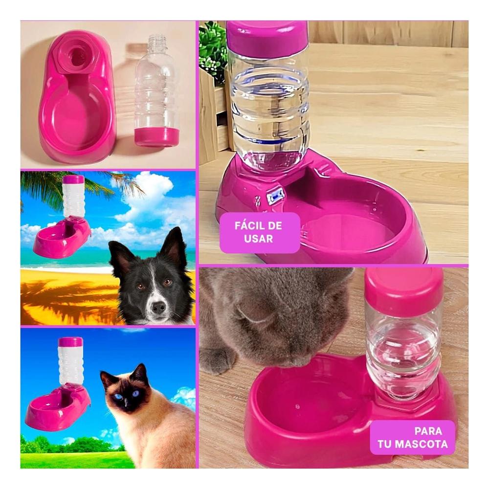 Bebedero Automatico para Mascota Rosado Firme y Practico y Resistente Y+Post It